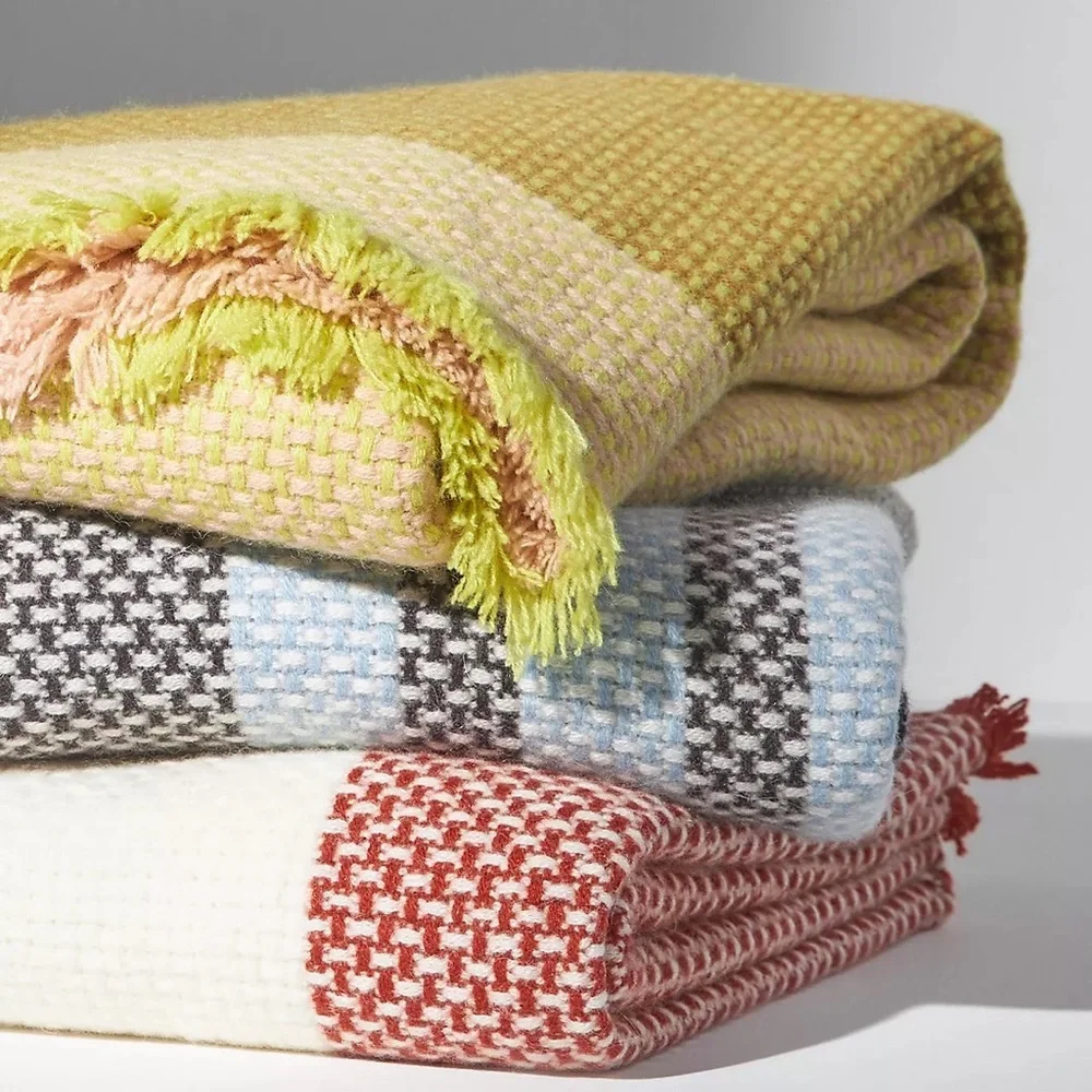 Cashmere Lambswool Throw Blanket